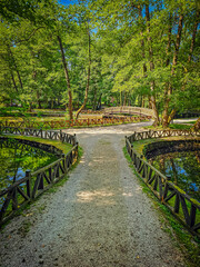 path in the park in Sarajevo, Bosnia and Herzegovina