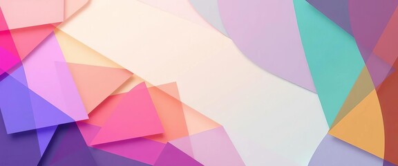 Fototapeta premium Layered abstract tech background with geometric shapes and gradients in a paper cut style, texture, style