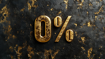 A gold colored 0 with a black background. The 0 is surrounded by a black border. The image has a dark and mysterious mood