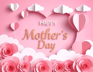 Naklejka premium Pink Mother's Day card (1)