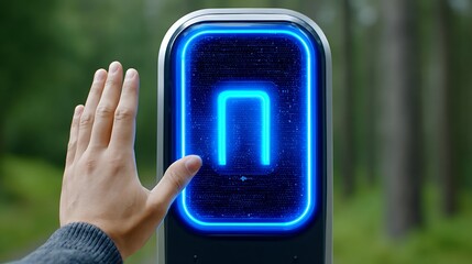 Electric Charging Station with Touchscreen Interface