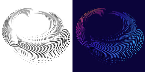 Futuristic Abstract Circular Geometry for Tech Branding, UI Design, Posters, and Digital...