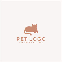 Cat Pet Shop Logo Vector – Cute and Friendly Animal Logo Design