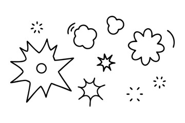 Minimal Comic Style Icon Pack – Hand-drawn Manga Emotion & Action Elements