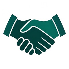 Minimalist Vector Handshake Icon Symbolizing Partnership, Collaboration, and Agreement
