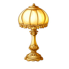 vintage lamp isolated on transparent background 