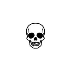Naughty skull icon vector