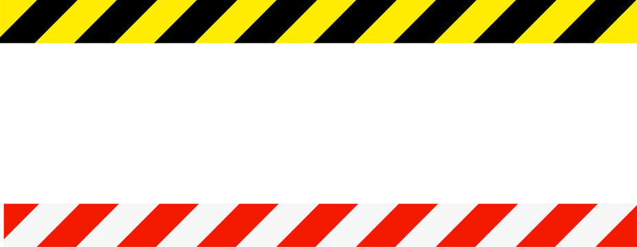 Warning tapes set for construction and crime. Vector illustaration
