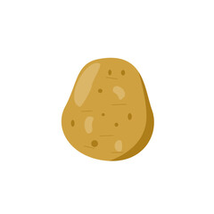 flat potato vector. Brown healthy vegetable icon design 