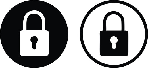 Padlock icon set. Vector illustration