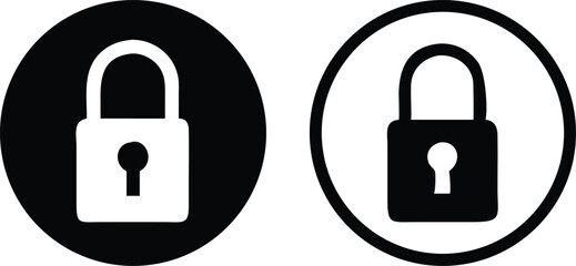 Padlock icon set. Vector illustration