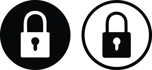 Padlock icon set. Vector illustration