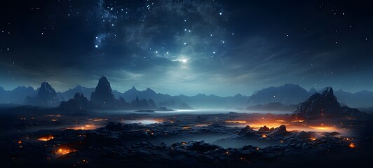 Galaxy Version of orange leaf world, ai generative