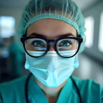 doctor, medicine, mask, surgeon, nurse, woman, medical, health, hospital, healthcare, care, laboratory, face, professional, surgery, surgical, uniform, scrubs, clinic, people, scientist, gloves, physi