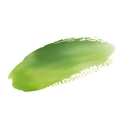  green brush stroke on transparent background