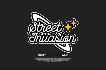 Vector streetwear design ideas concept vector graphic tee design suitable for printing