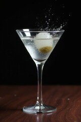 Martini Moment: A vibrant martini showcases a perfect moment, capturing the refreshing essence.