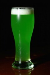 St. Patrick's Day Drink: A refreshing glass of vibrant green beverage, perfect for festive occasions, epitomizing the spirit of celebration.