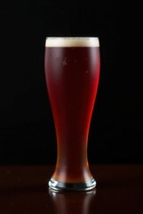 Amber Nectar: A crystal glass filled with rich amber-colored liquid, showcasing the satisfying effervescence and delightful taste.