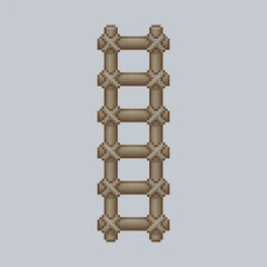 bamboo ladder in pixel art style