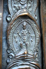 base of pillar Heunensäule at market sqare, Mainz