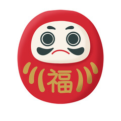 可愛いだるまのイラスト　達磨