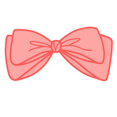 double layer pink bow