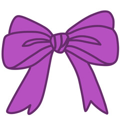 purple ribbon bow