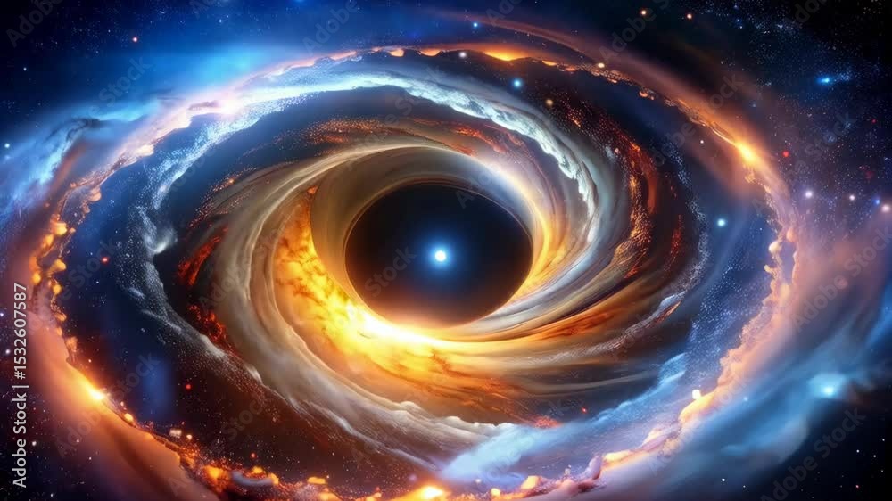 Canvas Prints swirling celestial vortex formation depicting an otherworldly dimension with stars and cosmic clouds