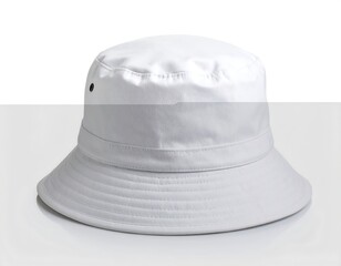 Fototapeta premium White bucket hat, studio shot