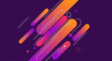 Futuristic abstract pattern with luminous multi-colored shapes, adding a modern and vibrant touch