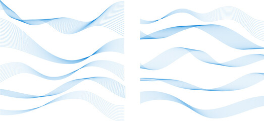 abstract blue wave line