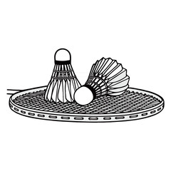 image of a shuttlecock silhouette on a white background