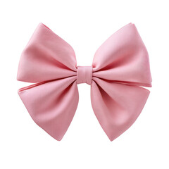 Elegant Pink Ribbon Bow on Transparent Background for Gift Wrapping and Decorative Uses