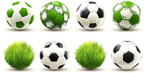Soccer Balls and Grass