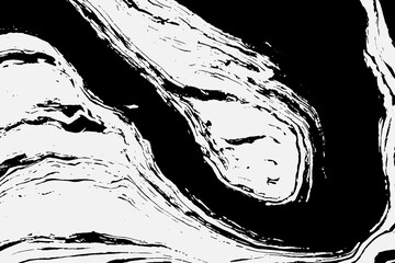 Grunge intertwined texture, threads, lines, wire, veins, monochrome. Grunge old detailed black white texture. Vector background
