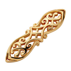 Elegant Hair Clip with Intricate Design and Finely Crafted Ornamentation on a Clean White Background