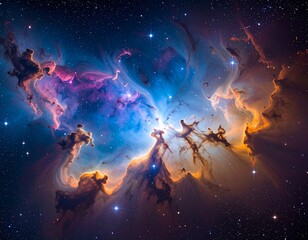 Obraz premium Colorful nebula in deep space (2)