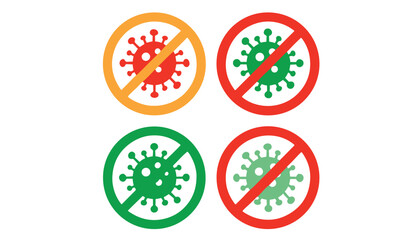 Coronavirus formula vector icons. Stop the coronavirus