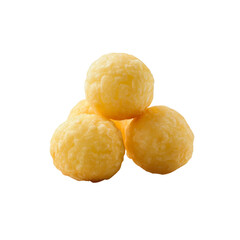 Close-up of a Pile of Golden-Brown Cheese Bread Balls (P�o de Queijo)