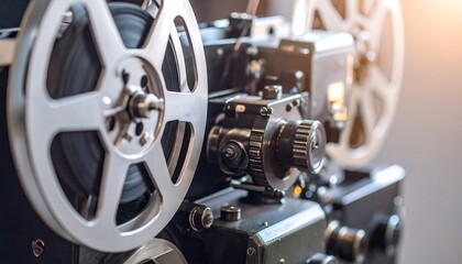 Vintage film projector close-up (1)