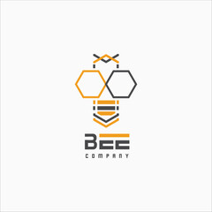 bee logo vector illustration design