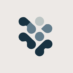 Unique abstract colorful logo design