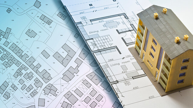 APPROVED BUILDINGS PERMIT concept with approved residential building project and condominium residential building