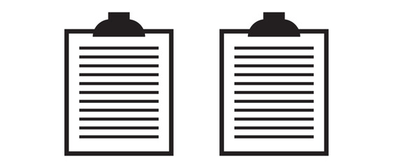 set of clipboard icon, clipboard with check list icon.