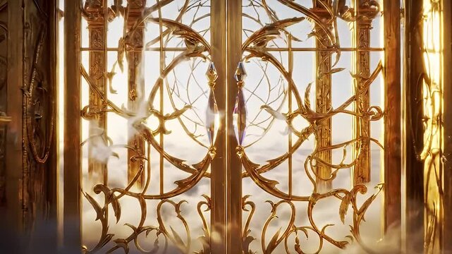 Royal golden gate opening slowly
