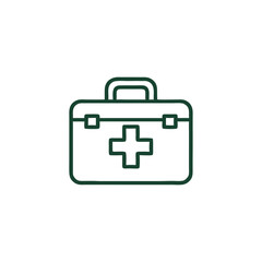 Obraz premium First aid kit illustration in minimalist line design 