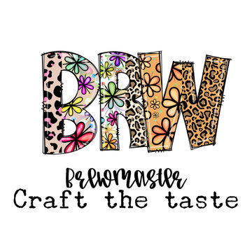 Colorful BRW Design Craft the Taste Leopard Flower Pattern Design
