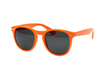 Isolated Bright Orange Retro Sunglasses