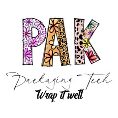 Colorful Floral and Leopard Print Packaging Tech Wrap It Well Design